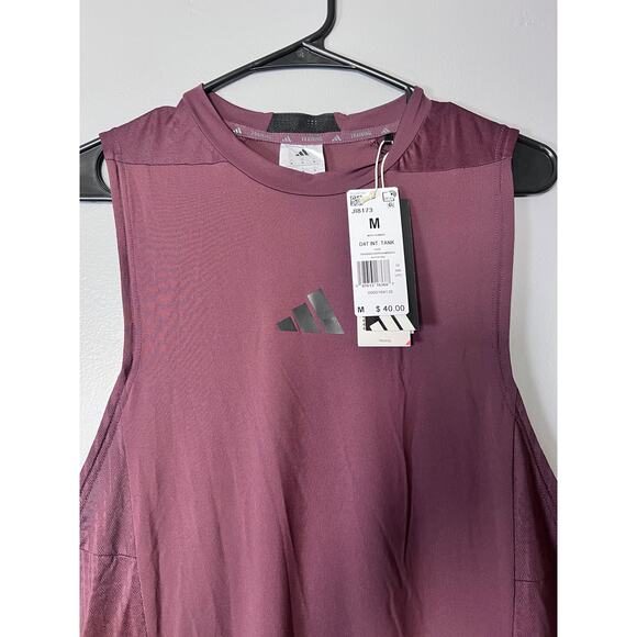 Adidas Men’s Training Tank Top M Burgundy Sleeveless Gym Shirt ClimaCool NWT $40 - Picture 3 of 9